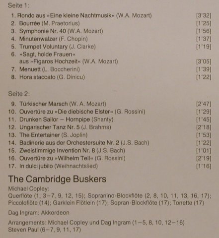 Cambridge Buskers: Eine Kleine Strassenmusik(77), D.Gr.Favorit(2535 684), D, 1982 - LP - L2523 - 5,00 Euro