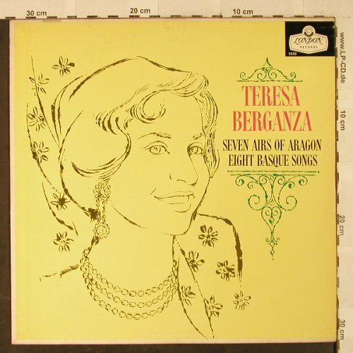 Berganza,Teresa: Seven Airs of Aragon/8 Basque Songs, London ffrr(5543), UK/US,  - LP - L2564 - 9,00 Euro
