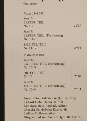 Haydn,Joseph: Die Schöpfung, Foc, Heliodor(2700 012), D, 1971 - 2LP - L2631 - 7,50 Euro