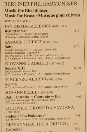 Berliner Philharmoniker: Musik für Blechbläser, D.Gr.(2532 066), D, 1982 - LP - L2648 - 5,00 Euro