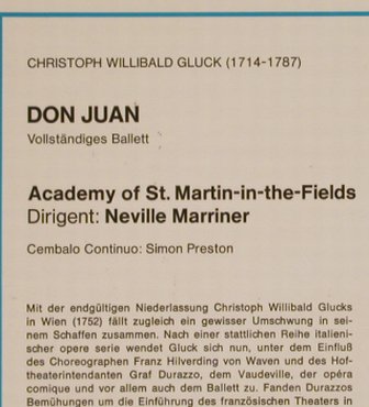 Gluck,Christoph Willibald: Don Juan, Vollständiges Ballett, Decca Meister der Musik(SMD 1347), D,Ri'68,  - LP - L2745 - 5,00 Euro