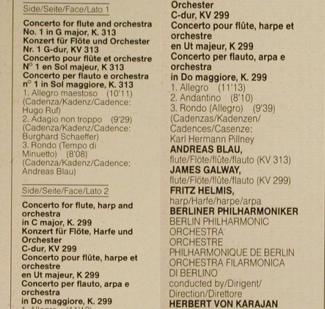Mozart,Wolfgang Amadeus: Konzerte für Flöte,Harfe u.Orch.No1, EMI(29 0304 1), D, Ri, 1972 - LP - L2776 - 7,50 Euro