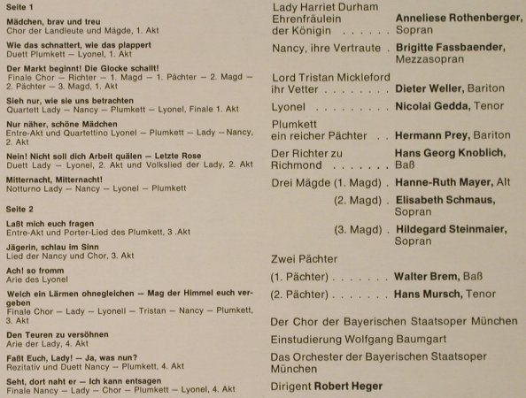Flotow,Friedrich von: Martha-Grosser Querschnitt, EMI Electrola(C 063-29 028), D,  - LP - L2870 - 5,00 Euro