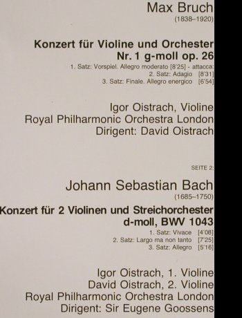 Bruch,Max / J.S.Bach: Violinkonzert g-moll/Doppelkonzert, D.Gr. Resonance(2535 176), D, Ri, 1976 - LP - L2900 - 7,50 Euro