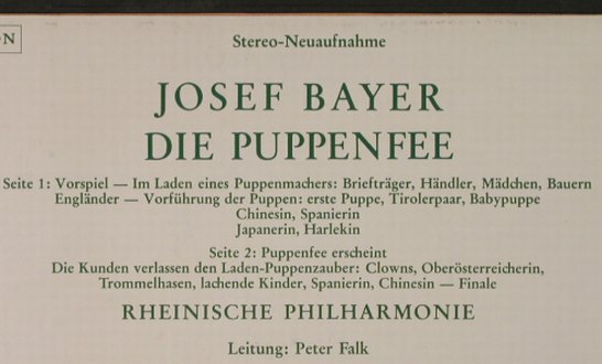 Bayer,Josef: Die Puppenfee, Sastruphon(SM 007 024), D,  - LP - L2920 - 6,00 Euro