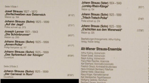 V.A.Dorfschwalben aus Österreich: Josef Strauss,Lanner..., Intercord(26 840-9), D, Club Ed, 1983 - LP - L2925 - 6,00 Euro