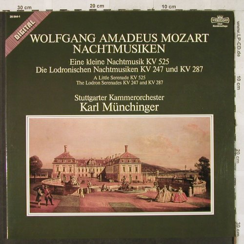 Mozart,Wolfgang Amadeus: Eine Kleine NachtmusikKV525,247,287, Intercord,ClubEd.(26 844-1), D,Foc, 1984 - 2LP - L2978 - 7,50 Euro