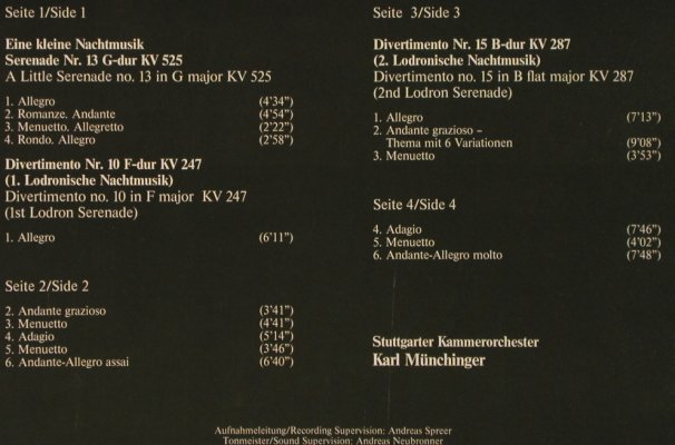 Mozart,Wolfgang Amadeus: Eine Kleine NachtmusikKV525,247,287, Intercord,ClubEd.(26 844-1), D,Foc, 1984 - 2LP - L2978 - 7,50 Euro
