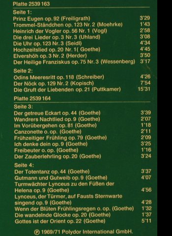 Loewe,Carl: Balladen & Lieder, Foc, D.Gr. Privilege(2726 056), D, Ri, 1974 - 2LP - L2987 - 7,50 Euro