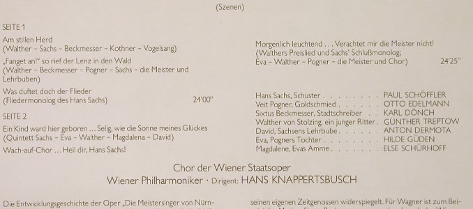 Wagner,Richard: Die Meistersinger v.Nürnberg-Szenen, Decca Aspekte(6.41879 AF), D, Ri, 1959 - LP - L3007 - 5,00 Euro