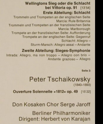 Beethoven,Ludwig Van / Tschaikowsky: Wellingtons Sieg / Ouvertüre 1812, D.Gr. Resonance(2535 125), D, Ri, 1975 - LP - L3012 - 6,00 Euro