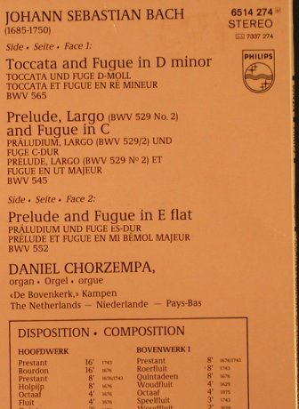 Bach,Johann Sebastian: Toccata und Fuge d-moll,BWV 565, Philips(6514 274), NL, 1982 - LP - L3024 - 6,00 Euro