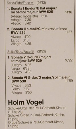 Bach,Johann Sebastian: 4 Triosonaten,BWV 525,526,529,530, Capriccio(41 580 2), D, Foc, 1984 - LP - L3047 - 5,00 Euro