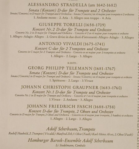 Scherbaum,Adolf: Vituose Trompetenkonzerte, D.Gr.(SLPEM 136 470), D, 1966 - LP - L3086 - 9,00 Euro