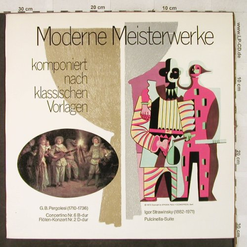 Pergolesi,Giovanni Battista/Strawin: Concertino 6 / Pulcinnella Suite, Grünenthal(TST 77 931), D, 1973 - LP - L3106 - 4,00 Euro