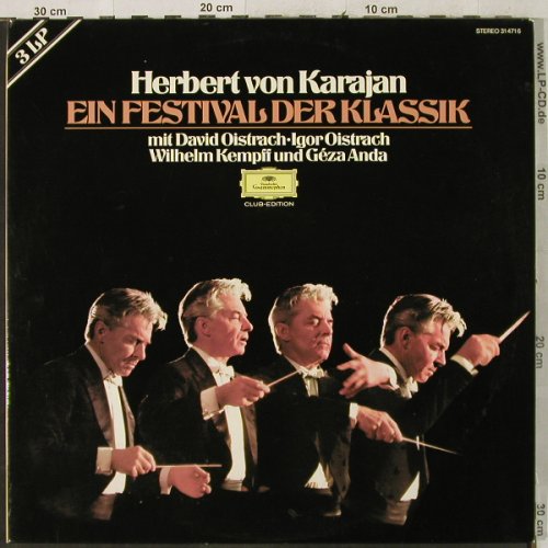 Karajan,Herbert von: Ein Festival Der Klassik, Foc², D.Gr.(31 471 6), D,  - 3LP - L3142 - 9,00 Euro