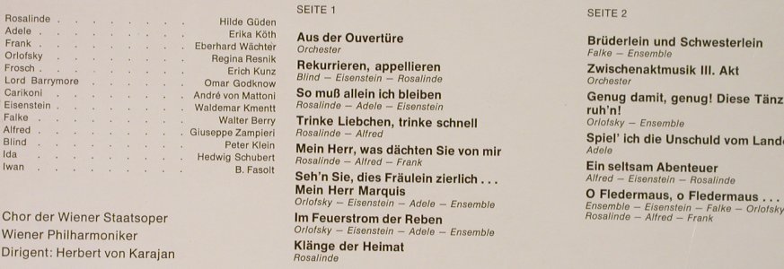 Strauß,Johann: Die Fledermaus - Gr.Querschnitt, Decca(J 125), D,  - LP - L3145 - 5,00 Euro