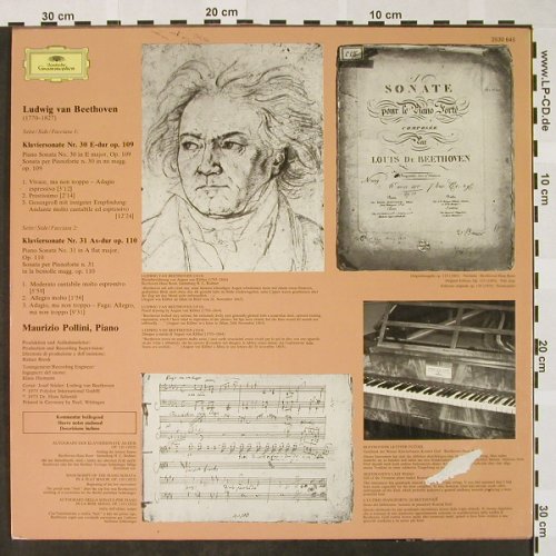 Beethoven,Ludwig van: Sonaten Nr.30 op.109,Nr.31 op.110, D.Gr.(2530 645), D, m /vg+, 1975 - LP - L3163 - 6,00 Euro