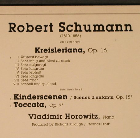 Horowitz,Vladimir: Robert Schumann, CBS(MP 39551), NL, 1984 - LP - L3191 - 6,00 Euro