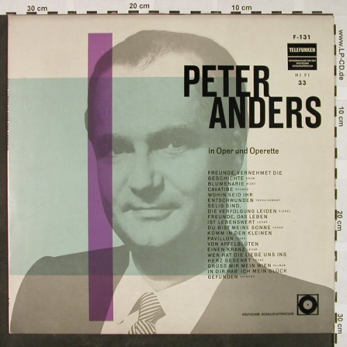 Anders,Peter: In Oper und Operette, DSC-Ed., Telefunken(F-131/BT 453), D,  - LP - L3213 - 6,00 Euro