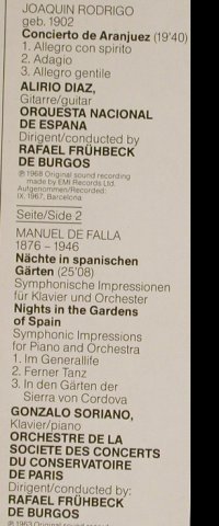 Rodrigo,Joaquin: Concerto d'Aranjuez(1968), EMI(29 1146 1), D, Ri,  - LP - L3221 - 6,00 Euro
