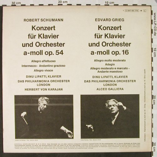 Schumann,Robert /Edvard Grieg: Klavierkonzert a-mollop54/a-moll16, Dacapo/Volksplatte(C 047-00 770), D,  - LP - L3229 - 6,00 Euro