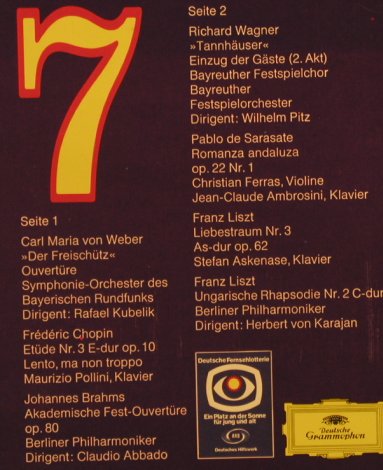V.A.Konzert für Millionen: 7 - Weber,Brahms...Liszt, D.Gr./Fernsehlotterie(2554 004), D,  - LP - L3243 - 3,00 Euro