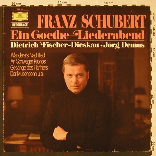 Schubert,Franz: Ein Goethe-Liederabend, D.Gr. Resonance(2535 104), D, 1960 - LP - L3270 - 5,00 Euro
