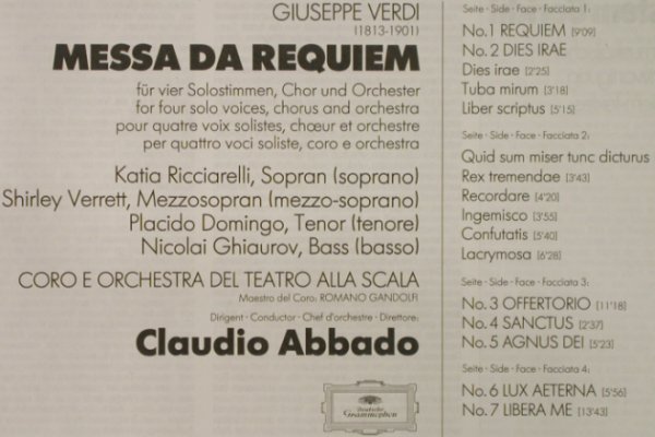Verdi,Giuseppe: Requiem, Box, D.Gr.(2707 120), D, 1980 - 2LP - L3274 - 9,00 Euro