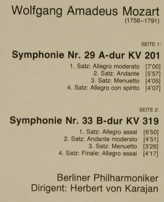 Mozart,Wolfgang Amadeus: Sinfonien Nr.29 & 33,KV.201,319, D.Gr. Resonance(2535 155), D, 1976 - LP - L3284 - 6,00 Euro