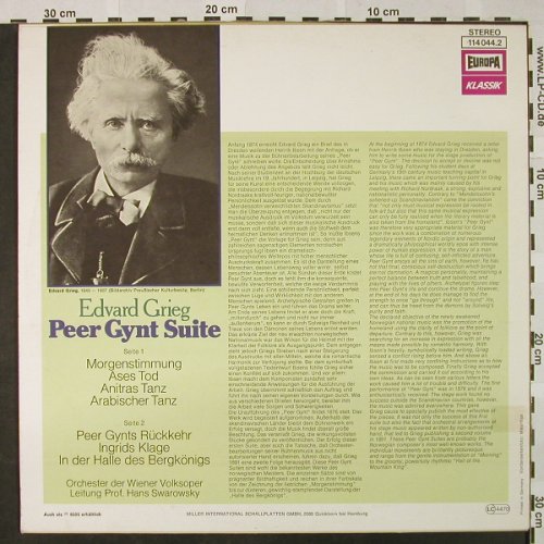 Grieg,Edvard: Peer Gynt Suite, Europa(114 044.2), D,  - LP - L3307 - 5,50 Euro