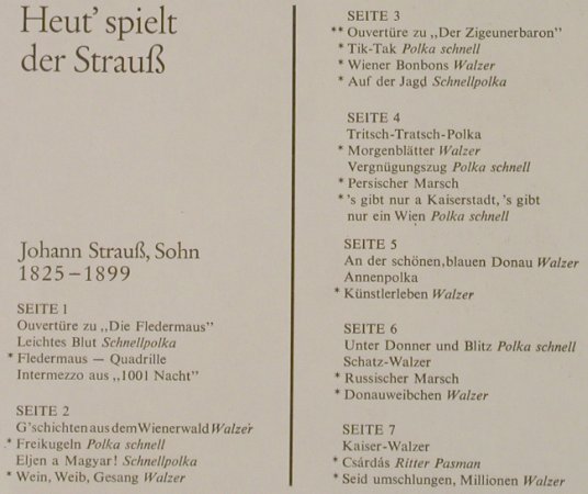 Strauss,Johann(Sohn): Heut spielt der Strauss,Box,Club-Ed, Eurodisc(63 545), D,  - 7LP - L3311 - 17,50 Euro