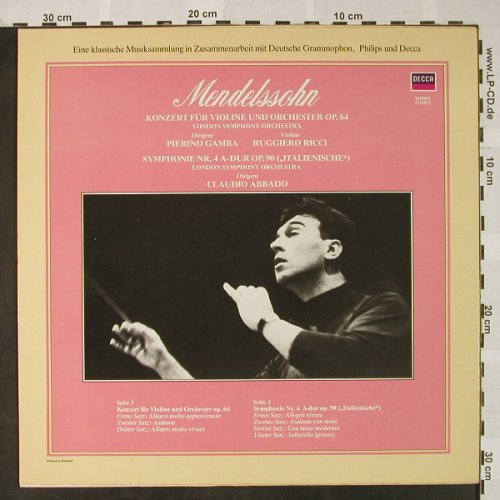 Mendelssohn Bartholdy,Felix: Konzert für Violine u. Orch., op.64, Decca,Gr.Komponisten 17(411 379-1), D,  - LP - L3324 - 5,00 Euro