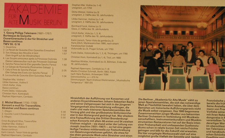 Telemann,Georg Ph./Blavet/Geminiani: Ouvertüren Der Tafelmusik, Box, Ri, Eterna(725 048), DDR, 1988 - LP - L3343 - 7,50 Euro