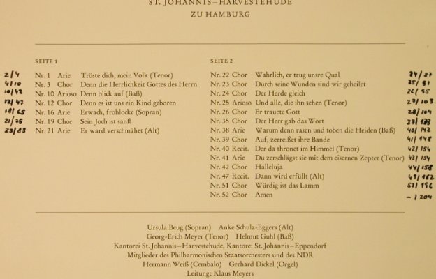 Händel,Georg Friedrich: Messias-Eine Auswahl der, Teldec(T 77 183), D,  - LP - L3377 - 6,00 Euro
