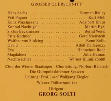 Wagner,Richard: Meistersinger von Nürnberg-Gr.Quers, Decca(26 090-1), D, 1984 - LP - L3391 - 5,00 Euro