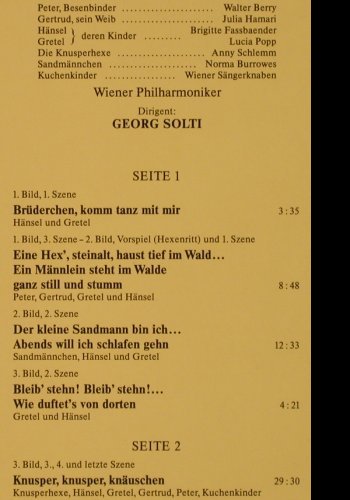Humperdinck,Engelbert: Hänsel und Gretel-Gr.Querschnitt, Decca(26 089-3), D, 1978 - LP - L3393 - 5,00 Euro