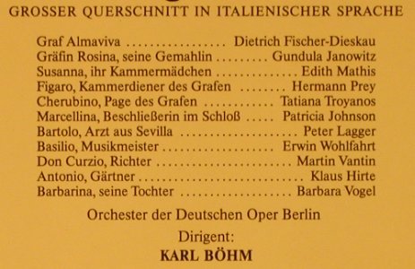 Mozart,Wolfgang Amadeus: Die Hochzeit d.Figaro,Gr.Quers ital, D.Gr.(26 268-3), D, Ri, 1968 - LP - L3394 - 5,00 Euro