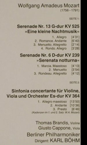 Mozart,Wolfgang Amadeus: Eine Kleine Nachtmusik,KV.239,364, D.Gr. Resonance(2535 492), D, Ri, 1982 - LP - L3396 - 5,00 Euro