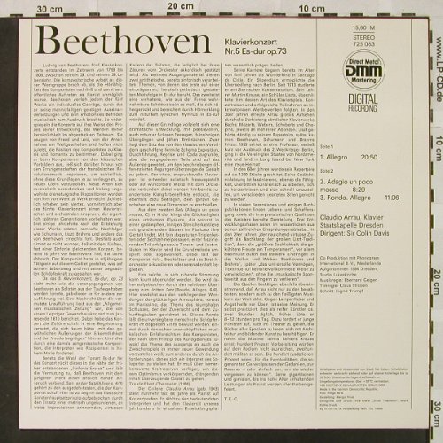 Beethoven,Ludwig van: Klavierkonzert Nr.5 Es-dur op.73, Eterna(725 083), DDR, 1987 - LP - L3399 - 7,50 Euro