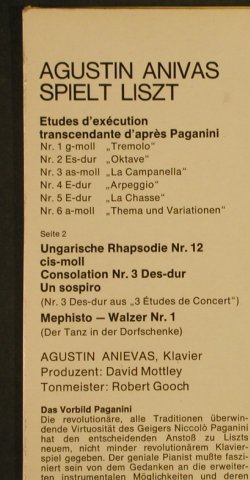 Anievas,Augustin: spielt Liszt, Sechs Etuden..,Ungari, EMI(C 063-02 221), D,  - LP - L3449 - 7,50 Euro