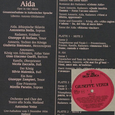 Verdi,Giuseppe: Aida,Box,Ges.Aufn,vg+/vg+,NoBooklet, Gli Dei Della Musica(9057/3), I/D,  - 3LP - L3461 - 9,00 Euro