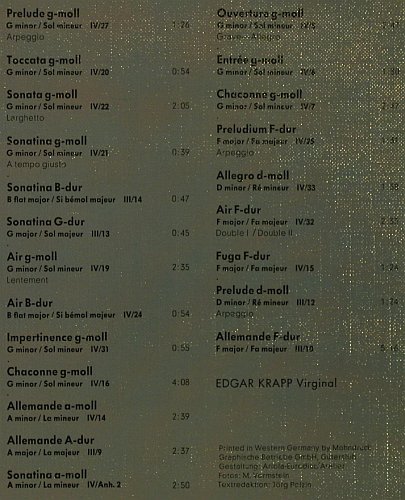 Händel,Georg Friedrich: Das Clavier Werk 2,Partiten,Suiten, Orbis(31 260 3), D, Foc, 1979 - 2LP - L3473 - 9,00 Euro
