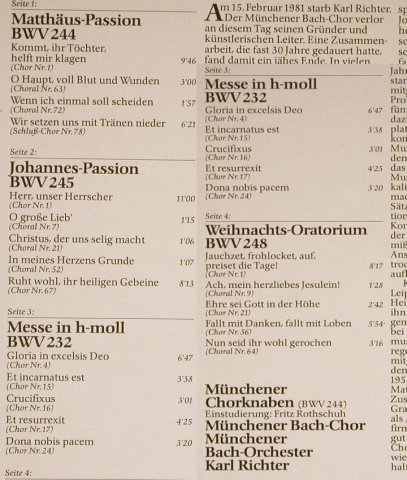 Bach,Johann Sebastian: Karl Richter(15.10.1926-15.02.1981), D.Gr.(2721 247), D, Foc, 1981 - 2LP - L3495 - 7,50 Euro