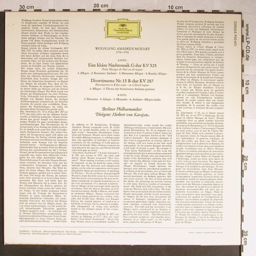 Mozart,Wolfgang Amadeus: Eine Kleine Nachtmusik/Divertim.287, D.Gr.(139 004 SLPM), D,  - LP - L3499 - 7,50 Euro