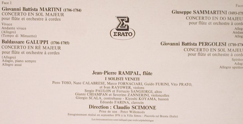 Rampal,Jean-Pierre: Quatre Concertos Italiens, Foc, Erato(STU 71062), F, 1978 - LP - L3548 - 6,00 Euro
