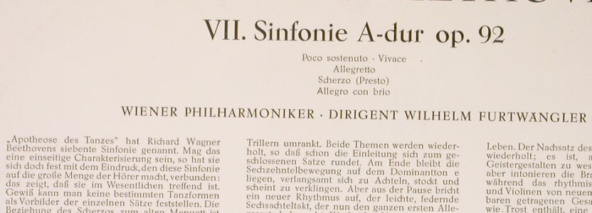 Beethoven,Ludwig Van: Sinfonie Nr.7 A-Dur op.92, vg+/vg+, Odeon(E 90 016), D,  - LP - L3549 - 7,50 Euro