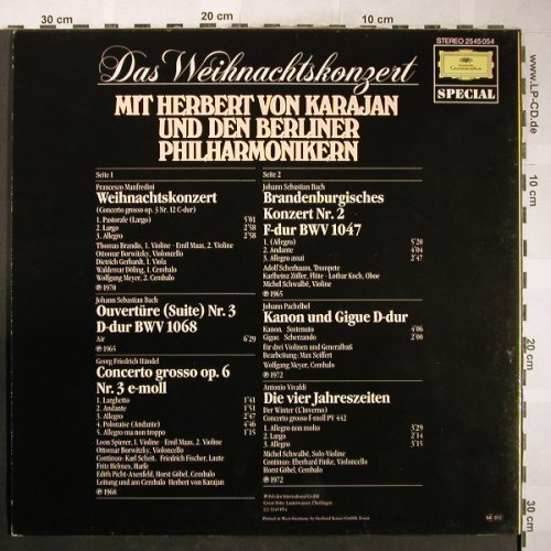 Karajan,H. & Berliner Philhamoniker: Weihnachtskonzert, D.Gr. Special(2545 054), D,  - LP - L3575 - 5,00 Euro
