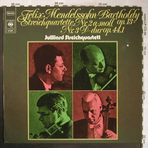 Mendelssohn-Bartholdy,Felix: Streichquartette Nr.2 & 3, m-/vg+, CBS(61 587), D, 1975 - LP - L3590 - 5,00 Euro