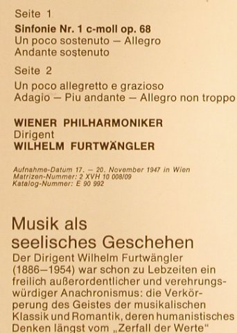 Brahms,Johannes: Sinfonie Nr.1 c-moll,, vg+/m-, Dacapo(C 049-01 145), D, Ri, 1947 - LP - L3606 - 5,00 Euro
